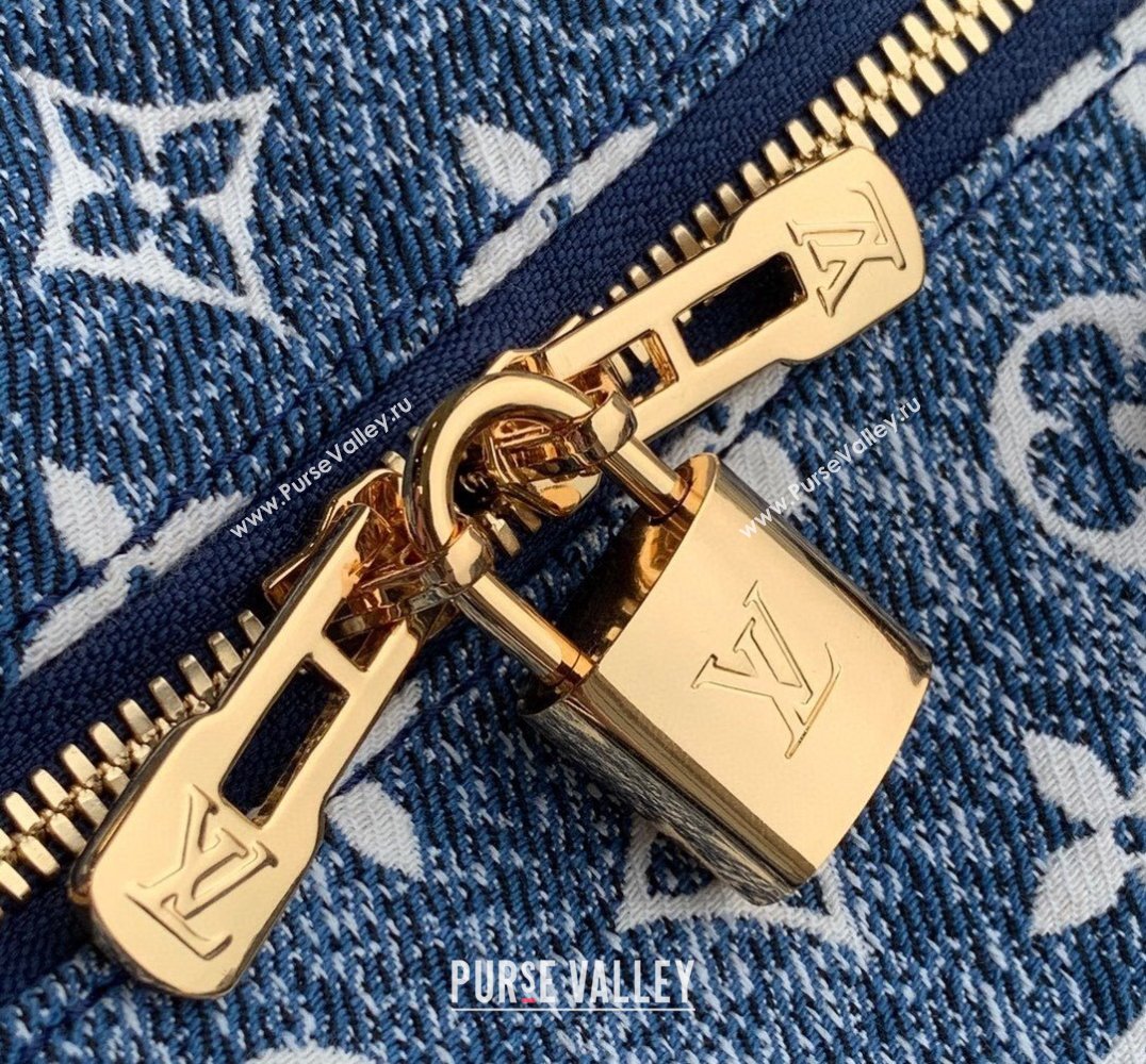 Louis Vuitton Speedy Bandoulière 25 Bag in Faded Denim Jacquard M59609 Navy Blue 2022 (KI-22030111)