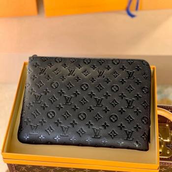 Louis Vuitton Etui de Voyage MM Pouch in Black Monogram Leather M59479 2022 (KI-22031516)