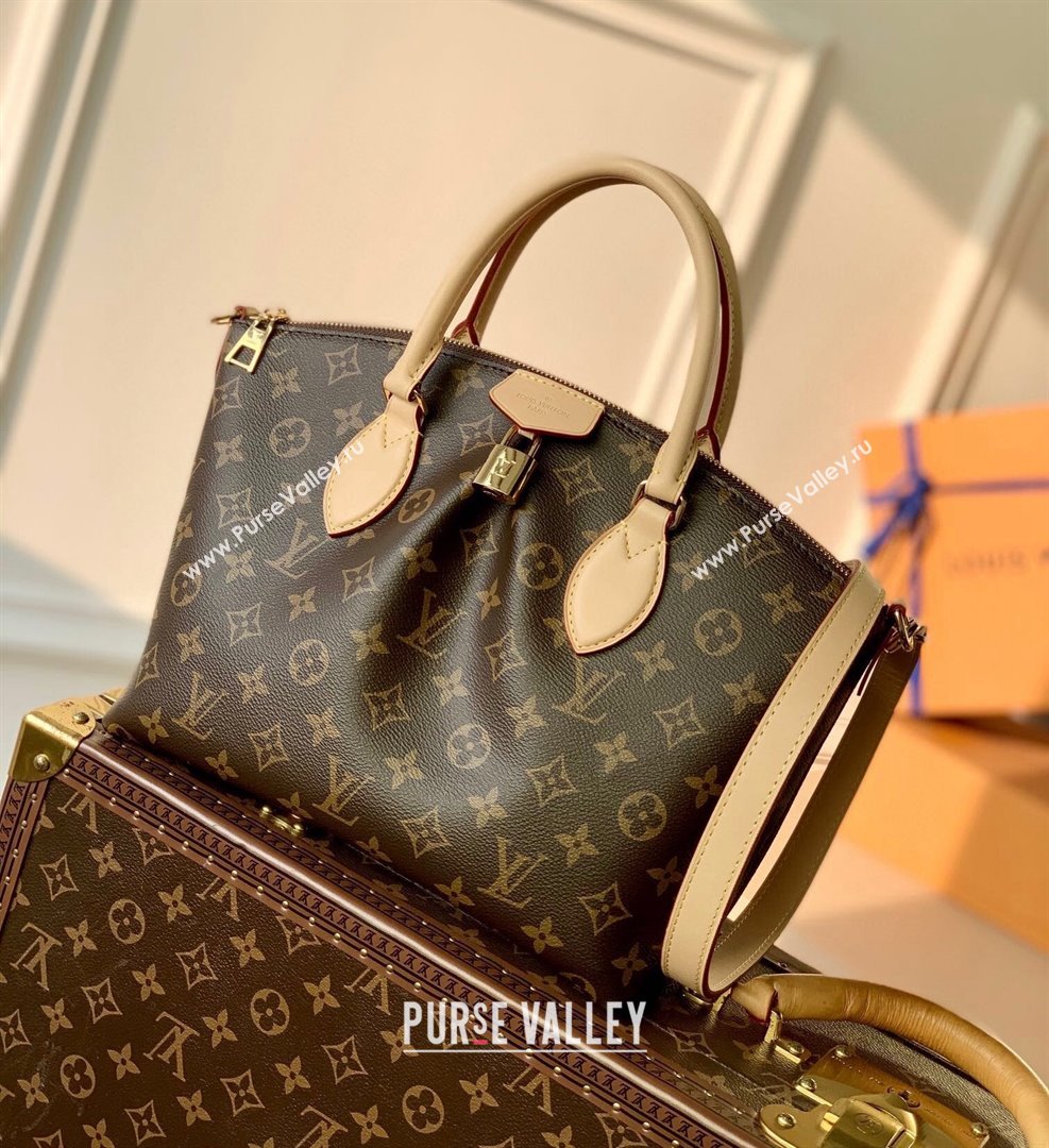 Louis Vuitton Boétie PM Zipped Tote Bag M45986 Monogram Canvas/Nude 2022 (KI-22031506)