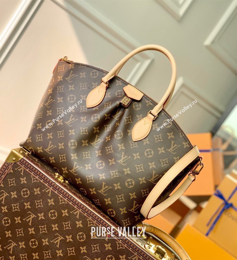 Louis Vuitton Boétie MM Zipped Tote Bag M45987 Monogram Canvas/Nude 2022 (KI-22031507)