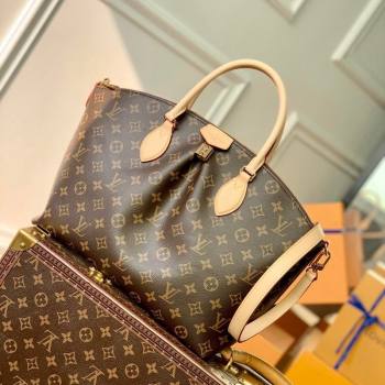 Louis Vuitton Boétie MM Zipped Tote Bag M45987 Monogram Canvas/Nude 2022 (KI-22031507)