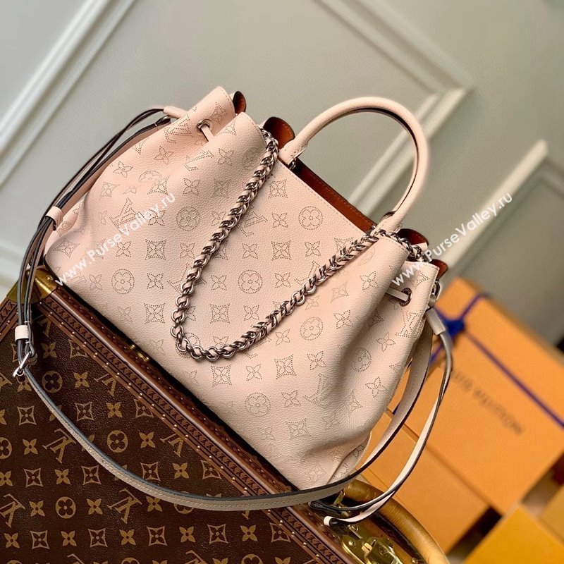 Louis Vuitton Bella Tote Bag in Mahina Perforated Calfskin M59200 Light Pink 2022 (KI-22031509)