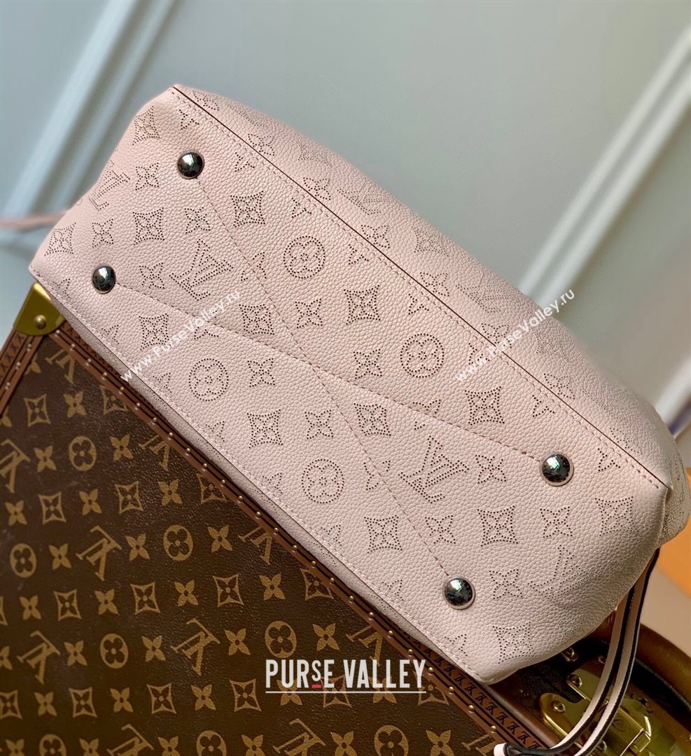 Louis Vuitton Bella Tote Bag in Mahina Perforated Calfskin M59200 Light Pink 2022 (KI-22031509)