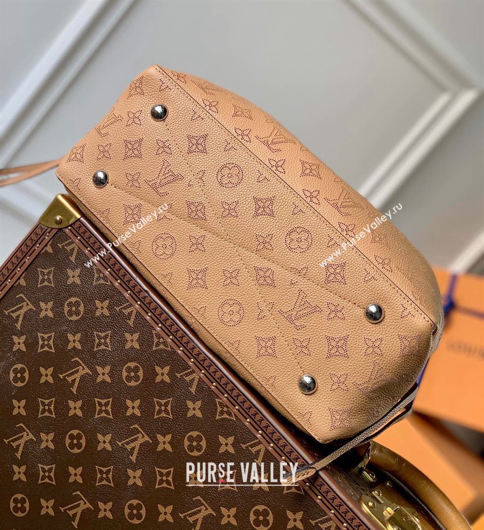 Louis Vuitton Bella Tote Bag in Mahina Perforated Calfskin M59200 Brown 2022 (KI-22031510)