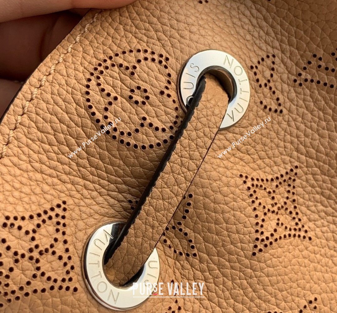 Louis Vuitton Bella Tote Bag in Mahina Perforated Calfskin M59655 Light Brown 2025 (KI-250121022)