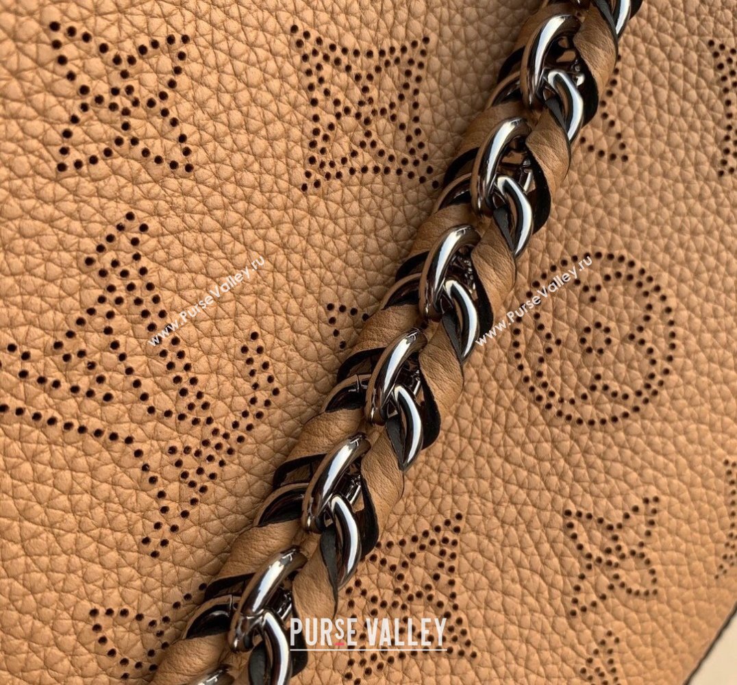 Louis Vuitton Bella Tote Bag in Mahina Perforated Calfskin M59655 Light Brown 2025 (KI-250121022)
