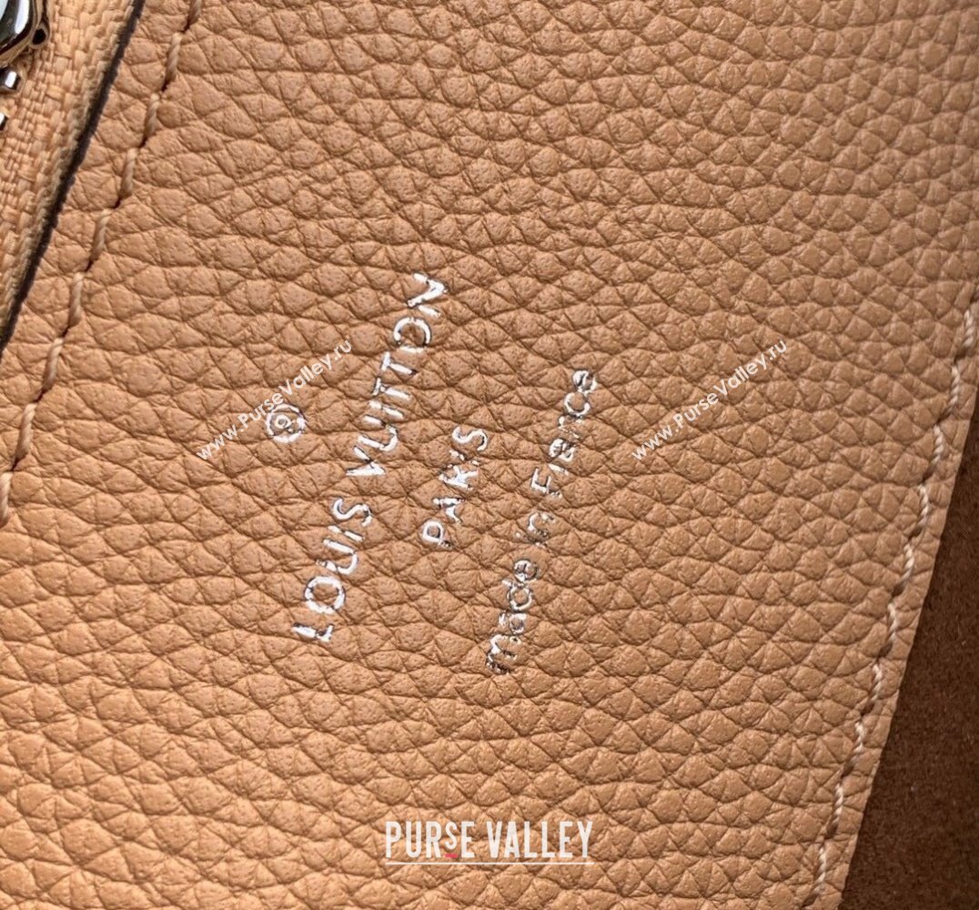 Louis Vuitton Bella Tote Bag in Mahina Perforated Calfskin M59655 Light Brown 2025 (KI-250121022)