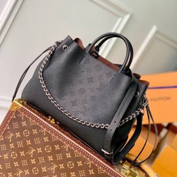 Louis Vuitton Bella Tote Bag in Mahina Perforated Calfskin M59200 Black 2022 (KI-22031508)