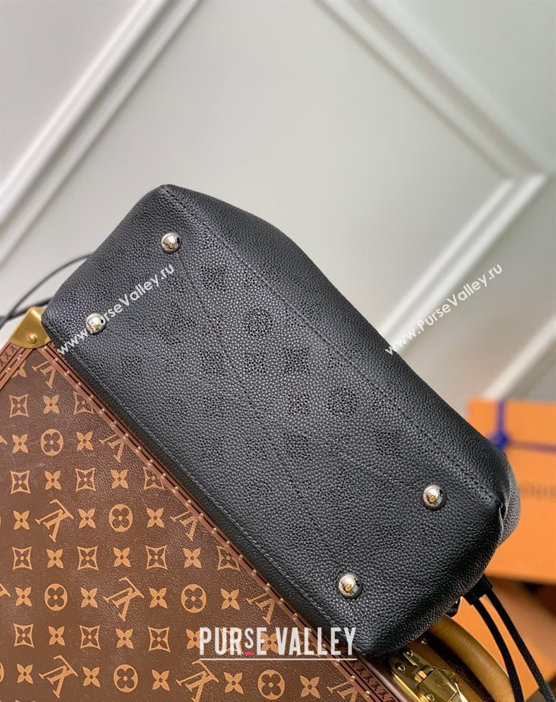 Louis Vuitton Bella Tote Bag in Mahina Perforated Calfskin M59200 Black Leather 2025 (KI-250121023)