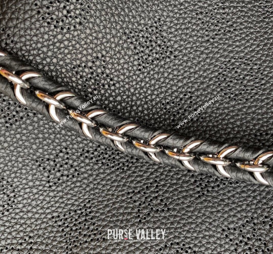 Louis Vuitton Bella Tote Bag in Mahina Perforated Calfskin M59200 Black 2022 (KI-22031508)
