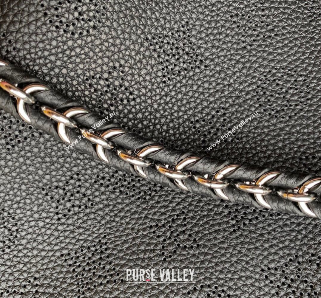 Louis Vuitton Bella Tote Bag in Mahina Perforated Calfskin M59200 Black Leather 2025 (KI-250121023)