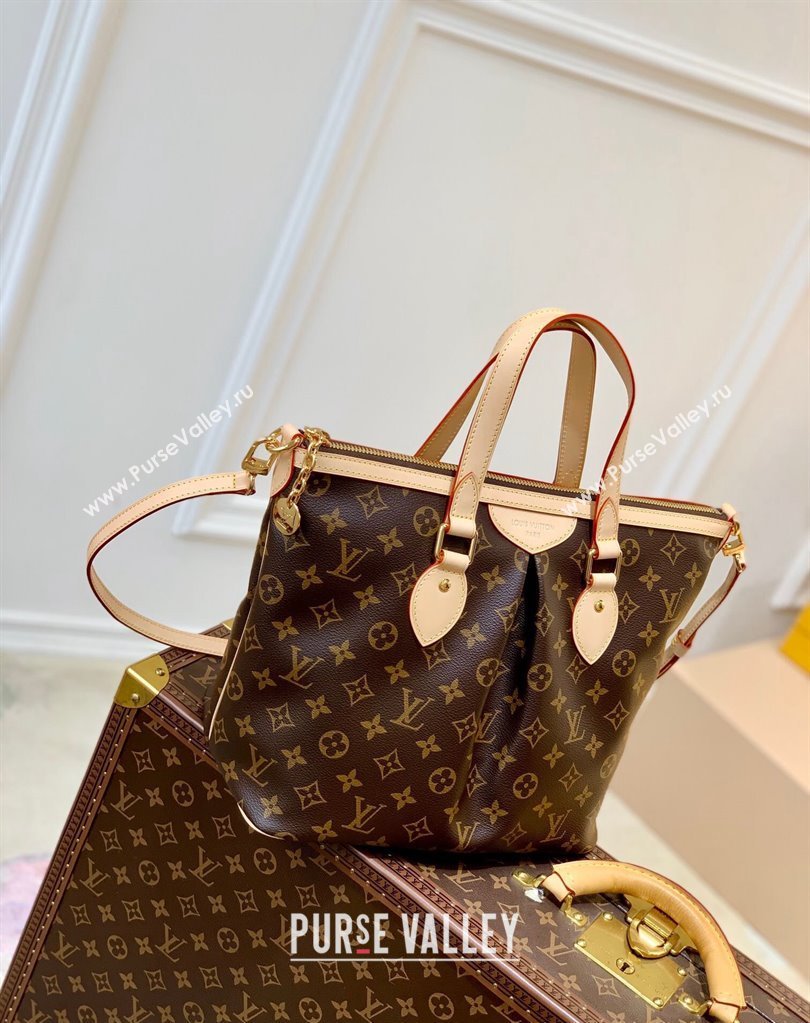 Louis Vuitton Palermo MM Bag in Monogram Canvas M40145 Nude 2025 (KI-250212003)