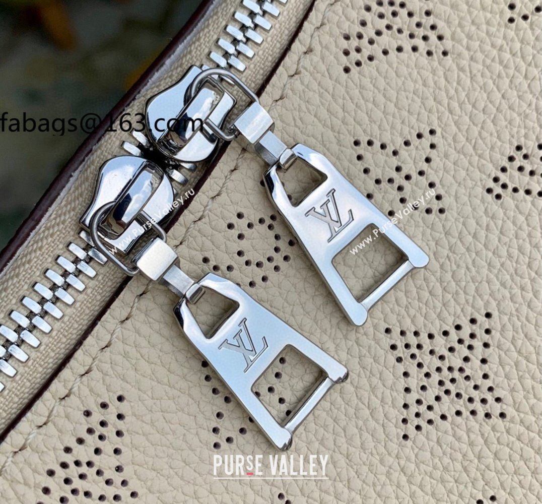 Louis Vuitton Why Knot PM Hobo bag in Mahina Perforated Leather M20700 Cream Beige 2025 (KI-250120090)