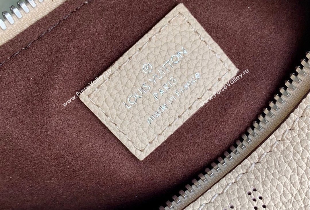 Louis Vuitton Why Knot PM Hobo bag in Mahina Perforated Leather M20700 Cream Beige 2025 (KI-250120090)