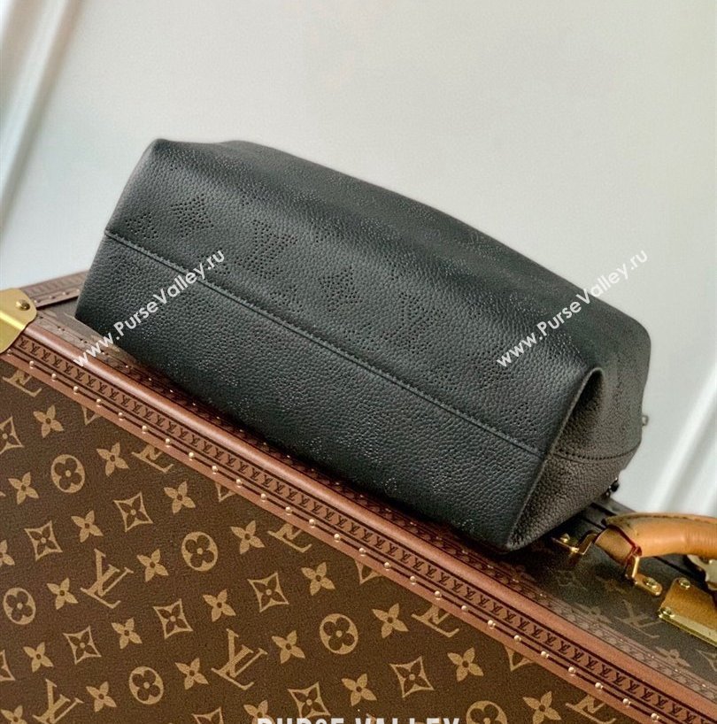 Louis Vuitton Why Knot PM Hobo bag in Mahina Perforated Leather M20703 Black 2025 (KI-250120091)