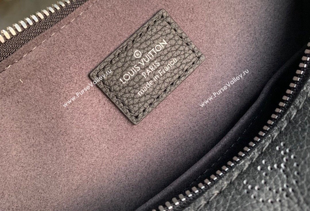 Louis Vuitton Why Knot PM Hobo bag in Mahina Perforated Leather M20703 Black 2025 (KI-250120091)