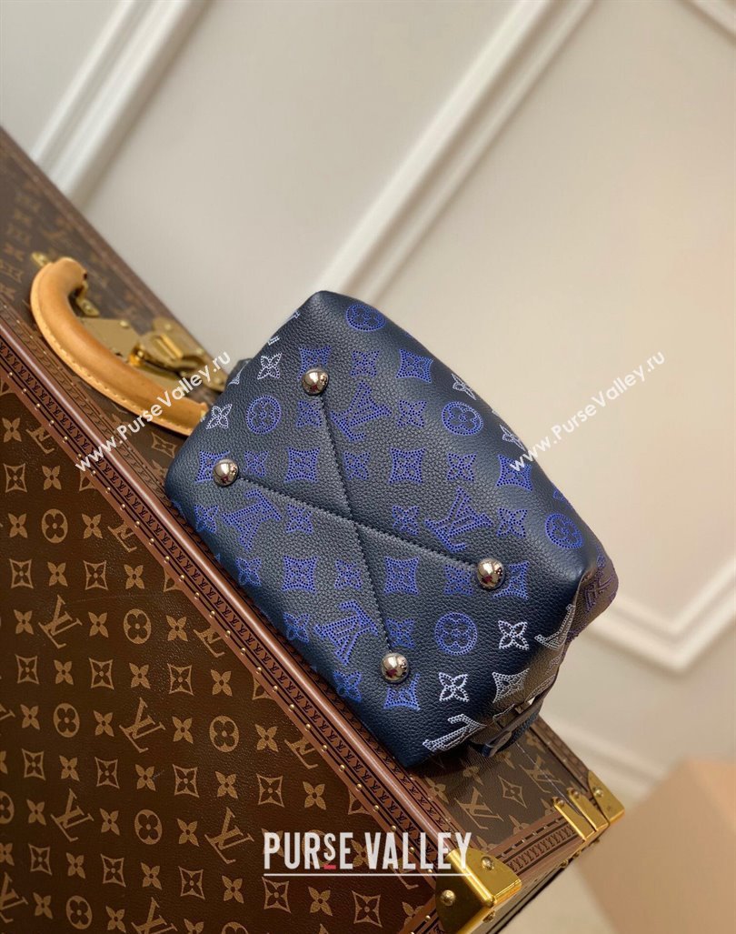Louis Vuitton Mahina Monogram Perforated Bella Bucket Bag M59552 Dark Blue 2025 (KI-250121011)