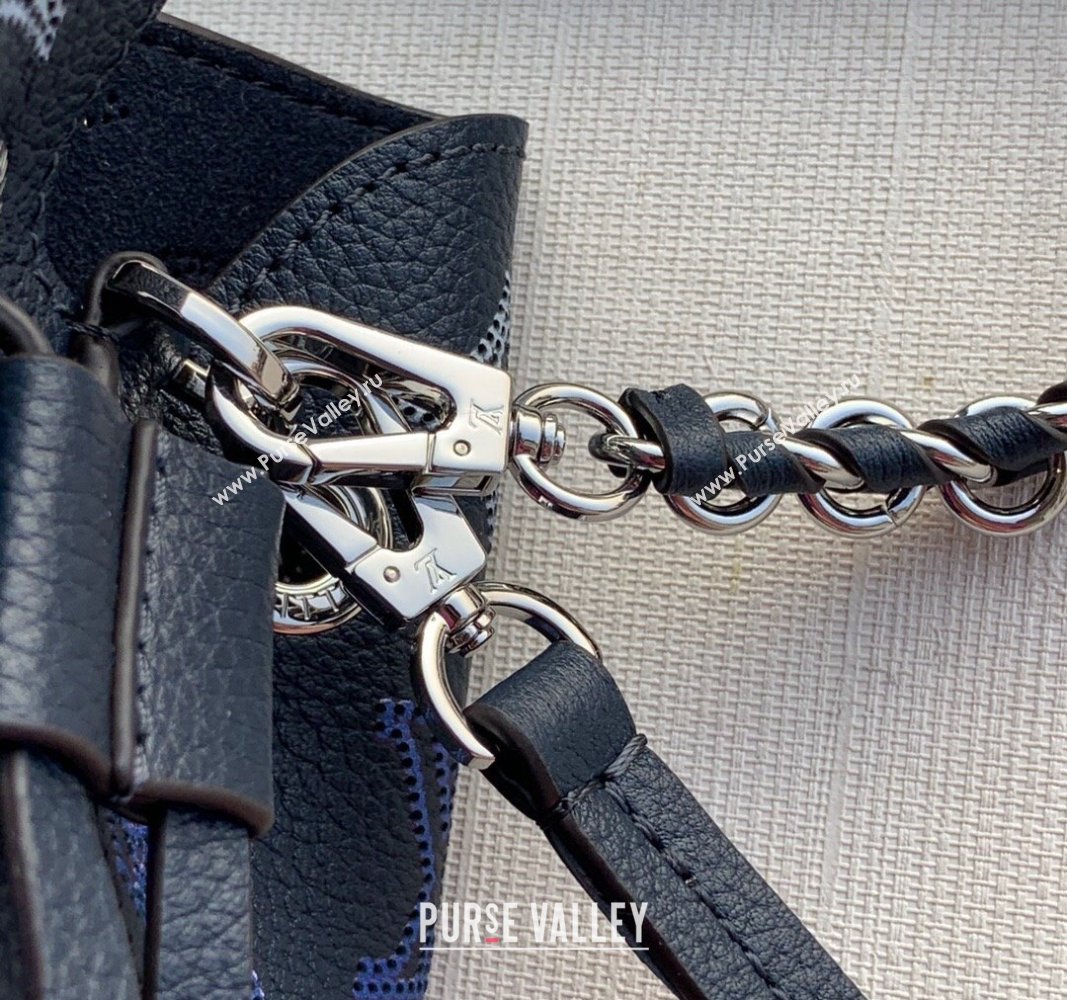 Louis Vuitton Mahina Monogram Perforated Bella Bucket Bag M59552 Dark Blue 2025 (KI-250121011)