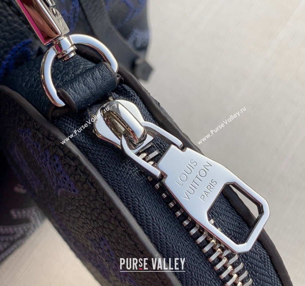 Louis Vuitton Mahina Monogram Perforated Bella Bucket Bag M59552 Dark Blue 2025 (KI-250121011)