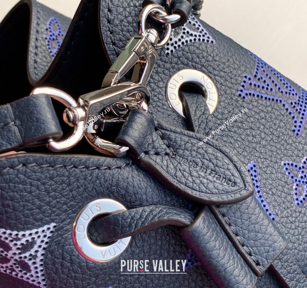 Louis Vuitton Mahina Monogram Perforated Bella Bucket Bag M59552 Dark Blue 2025 (KI-250121011)