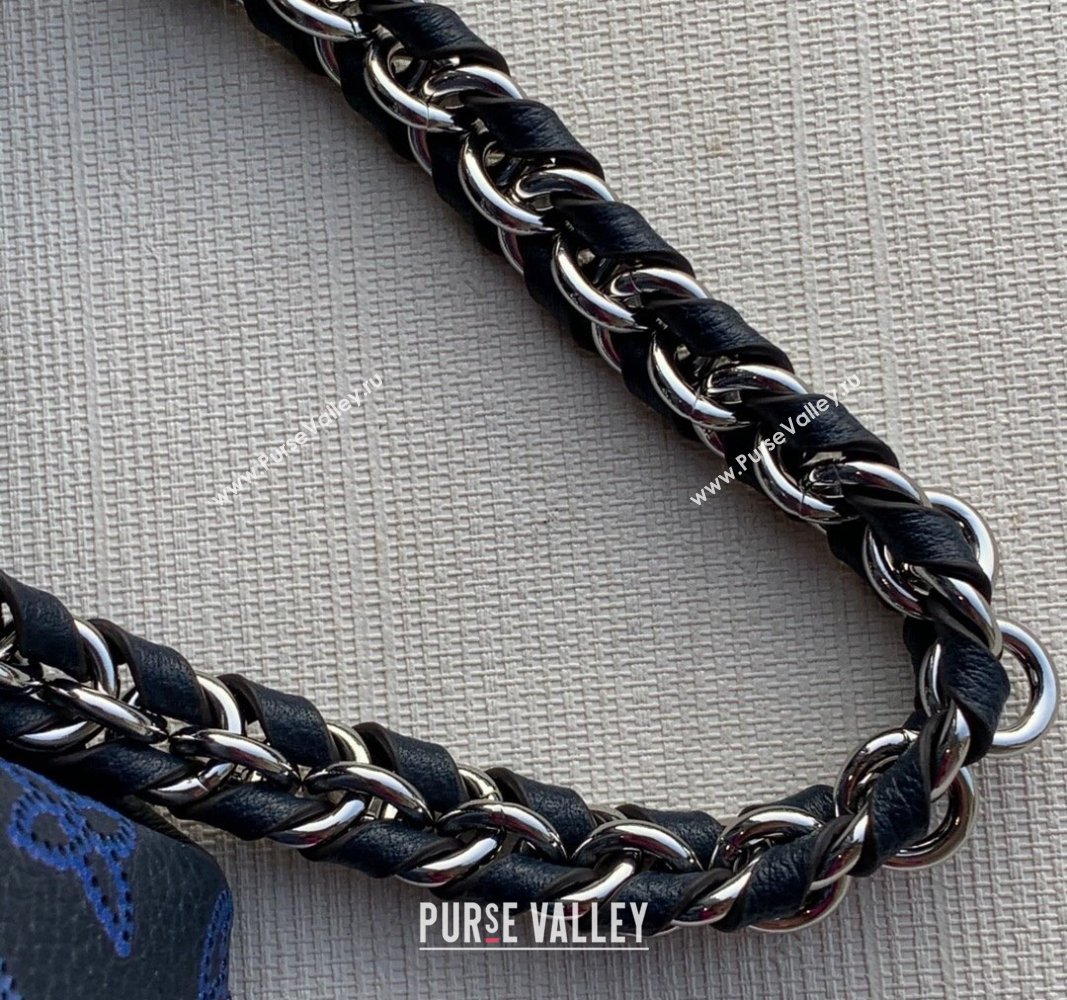 Louis Vuitton Mahina Monogram Perforated Bella Bucket Bag M59552 Dark Blue 2025 (KI-250121011)