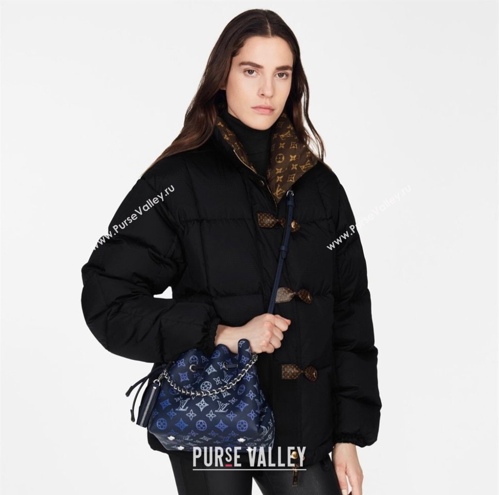 Louis Vuitton Mahina Monogram Perforated Bella Bucket Bag M59552 Dark Blue 2025 (KI-250121011)