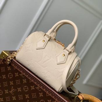Louis Vuitton Speedy Bandouliere 20 Bag in Monogram Empreinte Leather M58954 Cream Beige 2025 (KI-250524050)