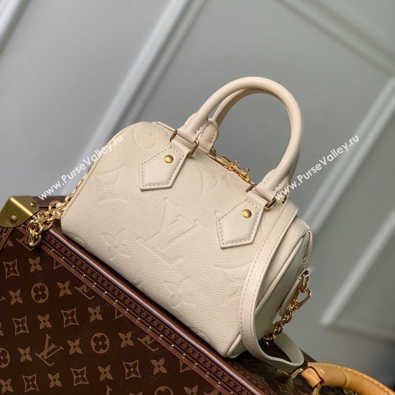 Louis Vuitton Speedy Bandouliere 20 Bag in Monogram Empreinte Leather M58954 Cream Beige 2025 (KI-250524050)