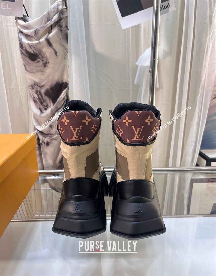 Louis Vuitton LV Archlight 2.0 Platform Ankle Boot in Suede and Fabric Beige 2023 1ABI1J (MD-230904027)