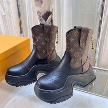 Louis Vuitton LV Archlight 2.0 Platform Ankle Boot in Monogram Canvas and Leather 2023 1ABHSM (MD-230904033)