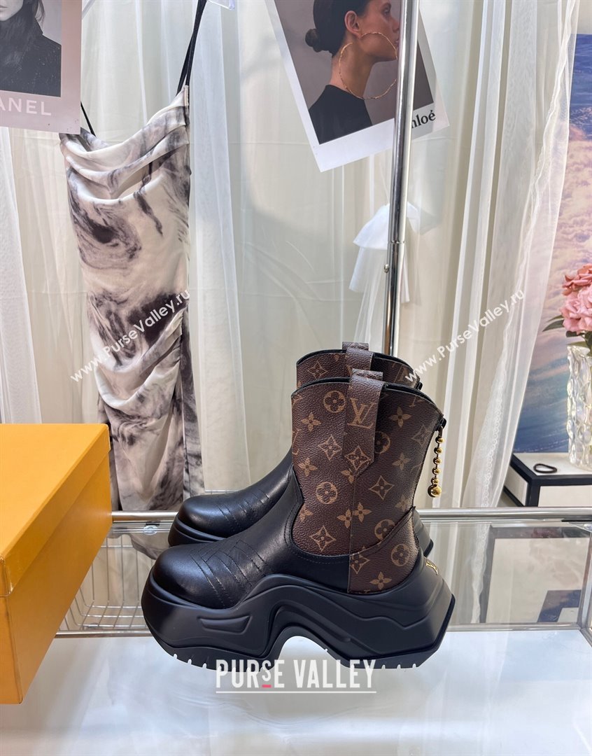 Louis Vuitton LV Archlight 2.0 Platform Ankle Boot in Monogram Canvas and Leather 2023 1ABHSM (MD-230904033)