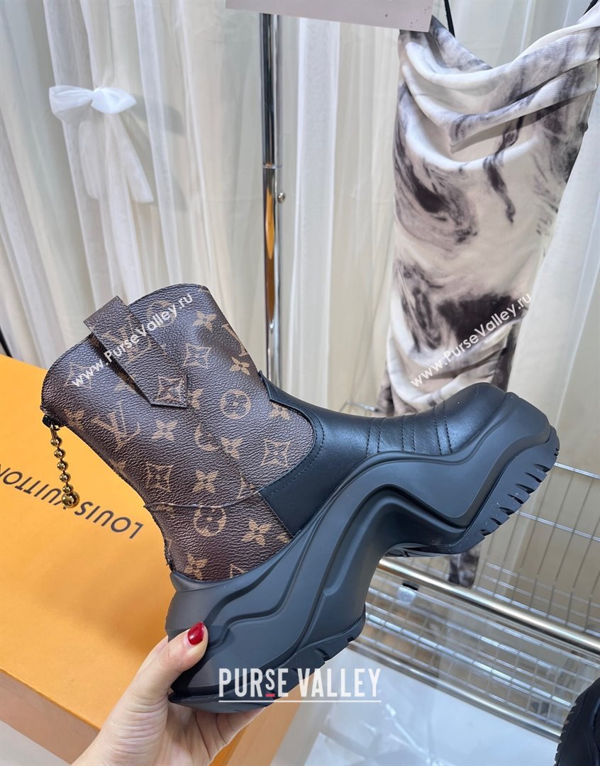 Louis Vuitton LV Archlight 2.0 Platform Ankle Boot in Monogram Canvas and Leather 2023 1ABHSM (MD-230904033)