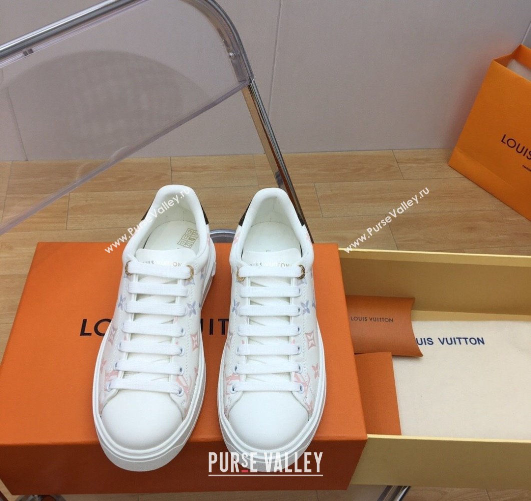 Louis Vuitton Time Out Sneakers in Monogram Leather White/Multicolor 2023 1ABR2K (MD-230904040)