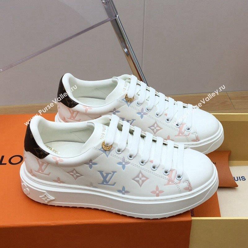 Louis Vuitton Time Out Sneakers in Monogram Leather White/Multicolor 2023 1ABR2K (MD-230904040)