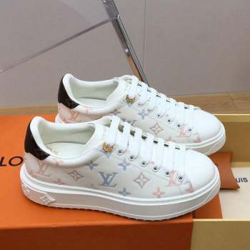 Louis Vuitton Time Out Sneakers in Monogram Leather White/Multicolor 2023 1ABR2K (MD-230904040)