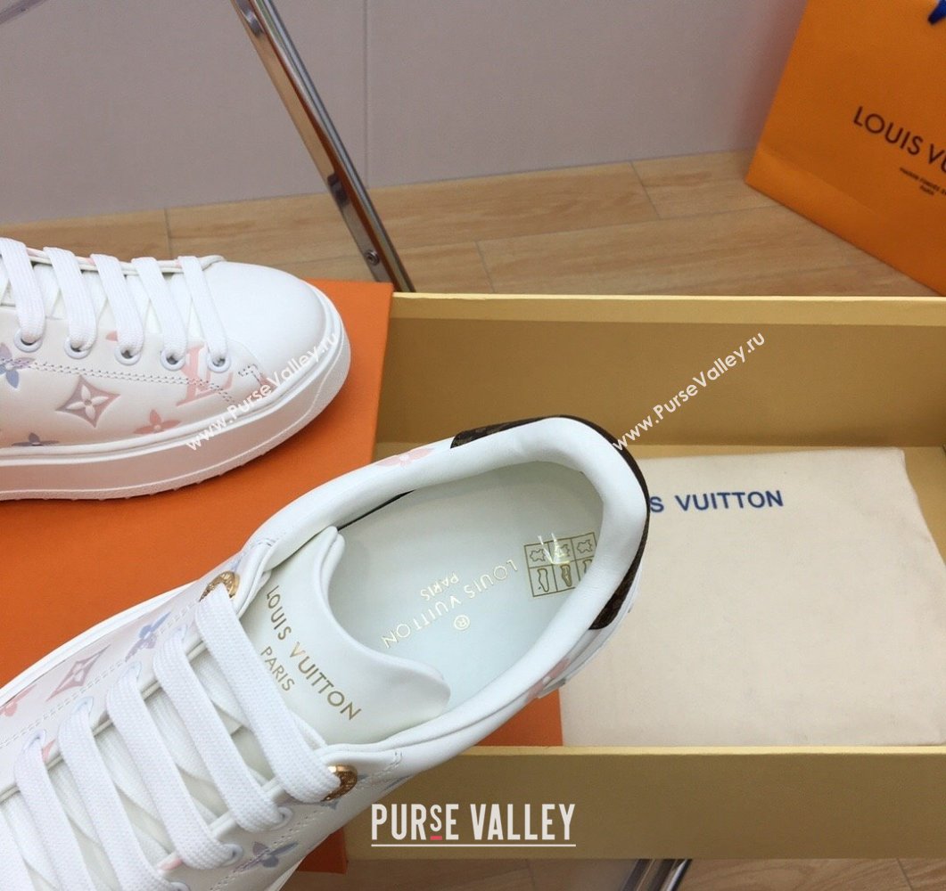 Louis Vuitton Time Out Sneakers in Monogram Leather White/Multicolor 2023 1ABR2K (MD-230904040)