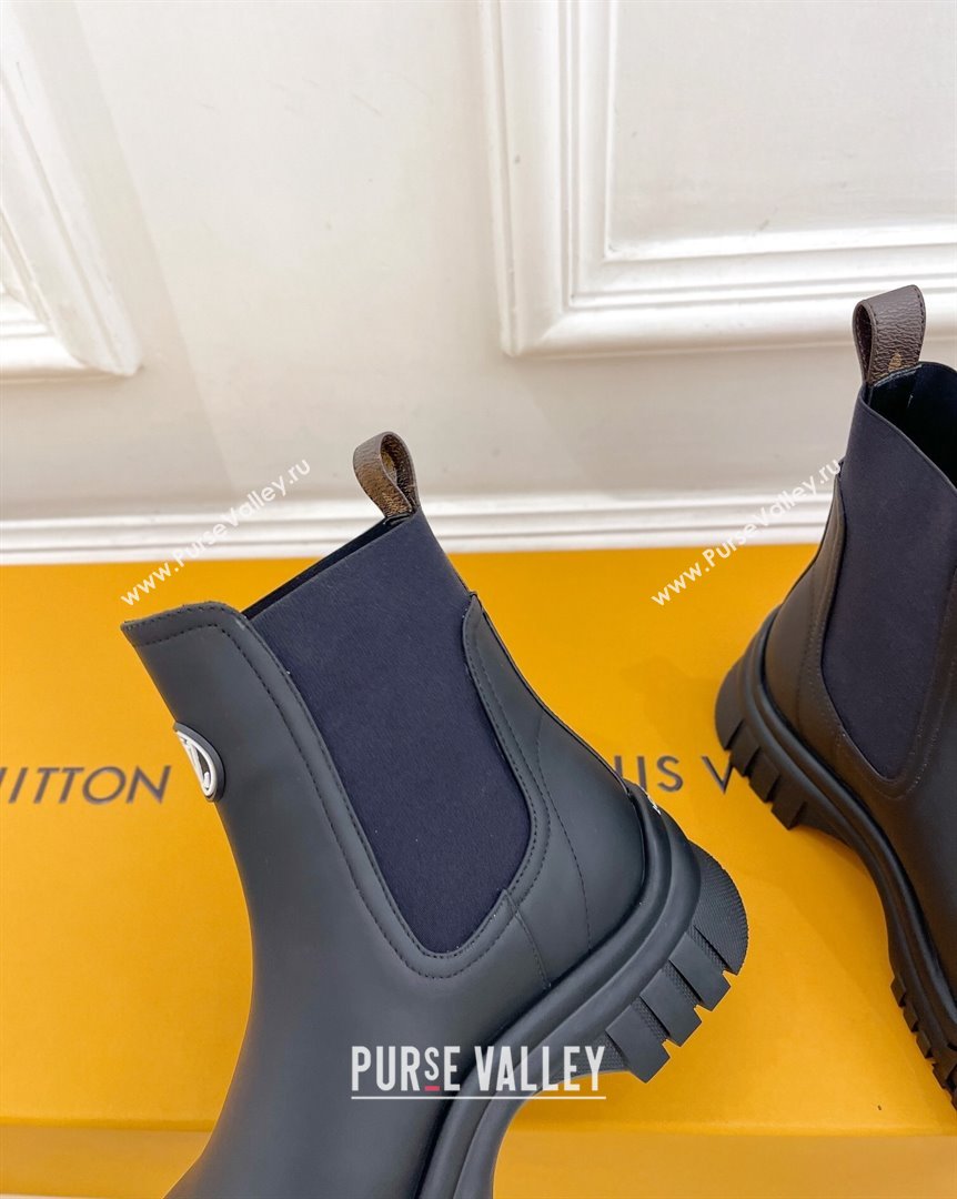 Louis Vuitton Rubby Flat Ankle Boot in Calf Leather Black 2023 1AAM0O (MD-231012134)
