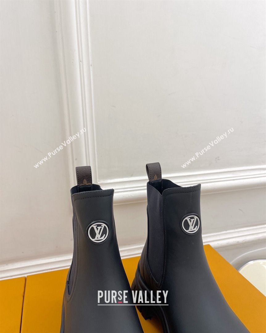 Louis Vuitton Rubby Flat Ankle Boot in Calf Leather Black 2023 1AAM0O (MD-231012134)