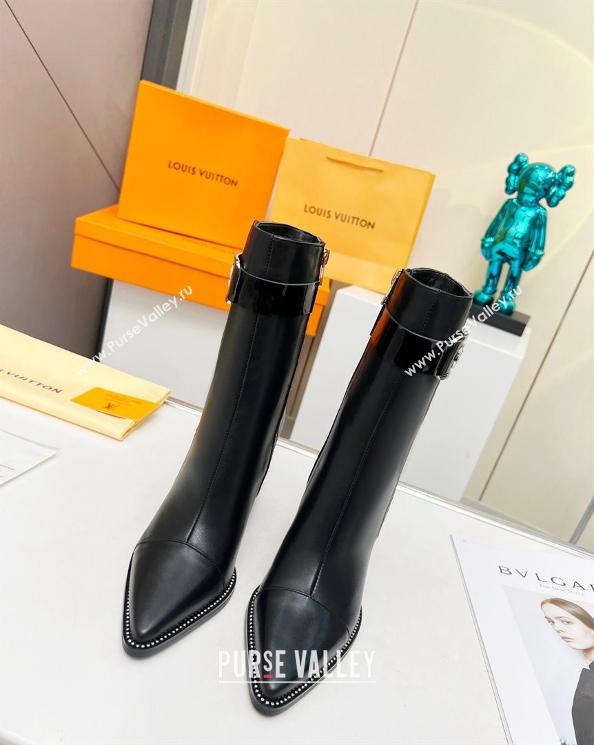 Louis Vuitton Calf Leather Ankle Boots 9.5cm Black 2023 LV101203 (MD-231012113)