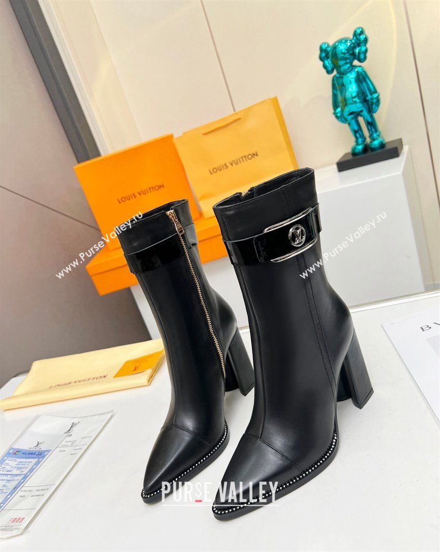 Louis Vuitton Calf Leather Ankle Boots 9.5cm Black 2023 LV101203 (MD-231012113)