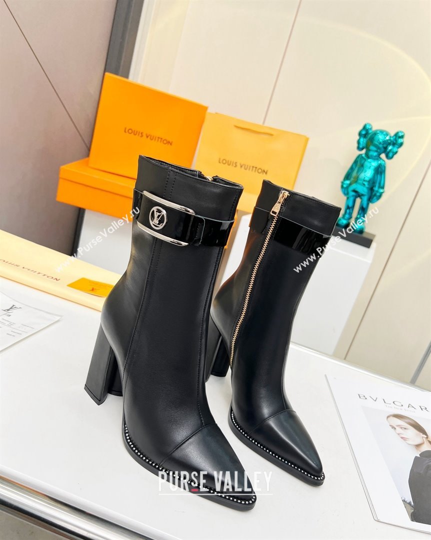 Louis Vuitton Calf Leather Ankle Boots 9.5cm Black 2023 LV101203 (MD-231012113)