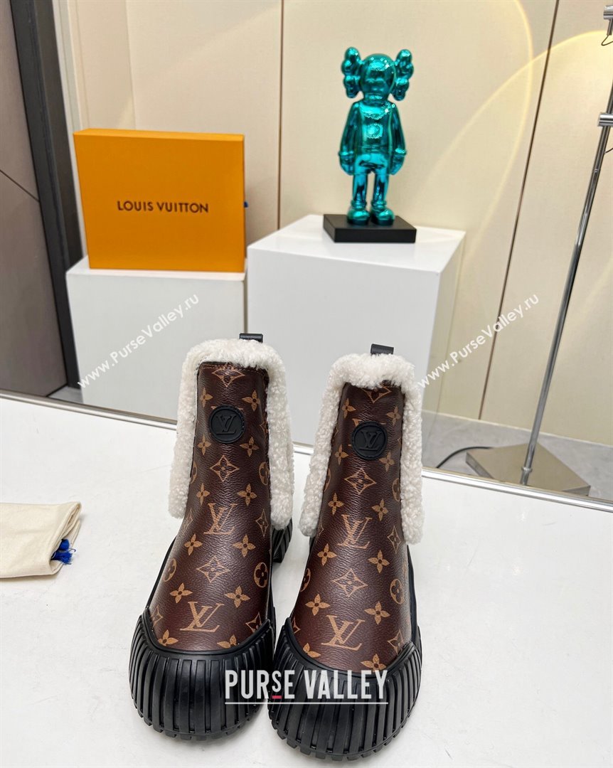 Louis Vuitton Ruby Ankle Boots in Monogram Canvas and Wool 2023 LV101204 (MD-231012116)