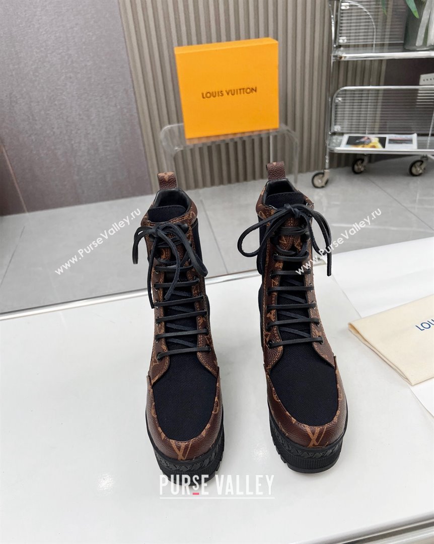 Louis Vuitton Laureate Platform Desert Ankle Boot in Monogram Canvas and Textile 2023 1AC7S9 (MD-231012121)