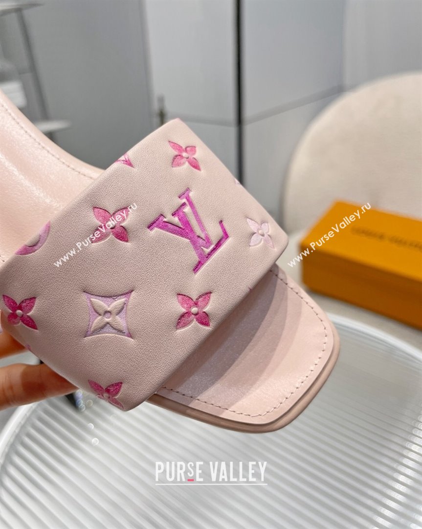 Louis Vuitton Revival Flat Slide Sandals in Monogram Leather Light Pink 2023 1ABPEC (MD-231012146)