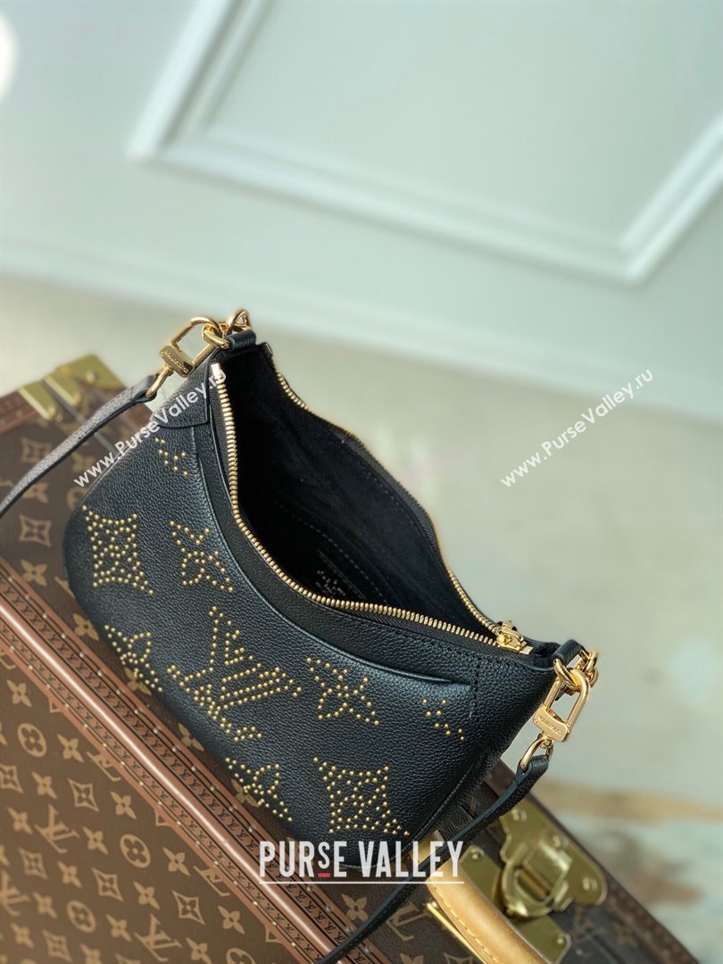 Louis Vuitton Bagatelle Top Handle Bag in Black Monogram Empreinte Leather with Studs M46735 2023 (KI-231020089)