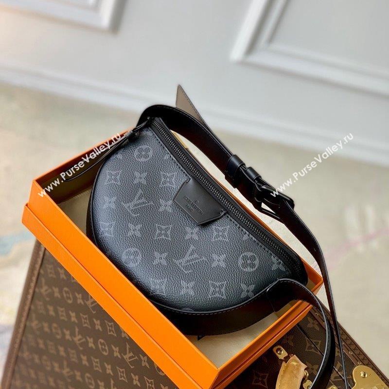 Louis Vuitton LV Moon Crossbody Bag in Monogram Eclipse Canvas M23835 Black 2023 (KI-231020105)