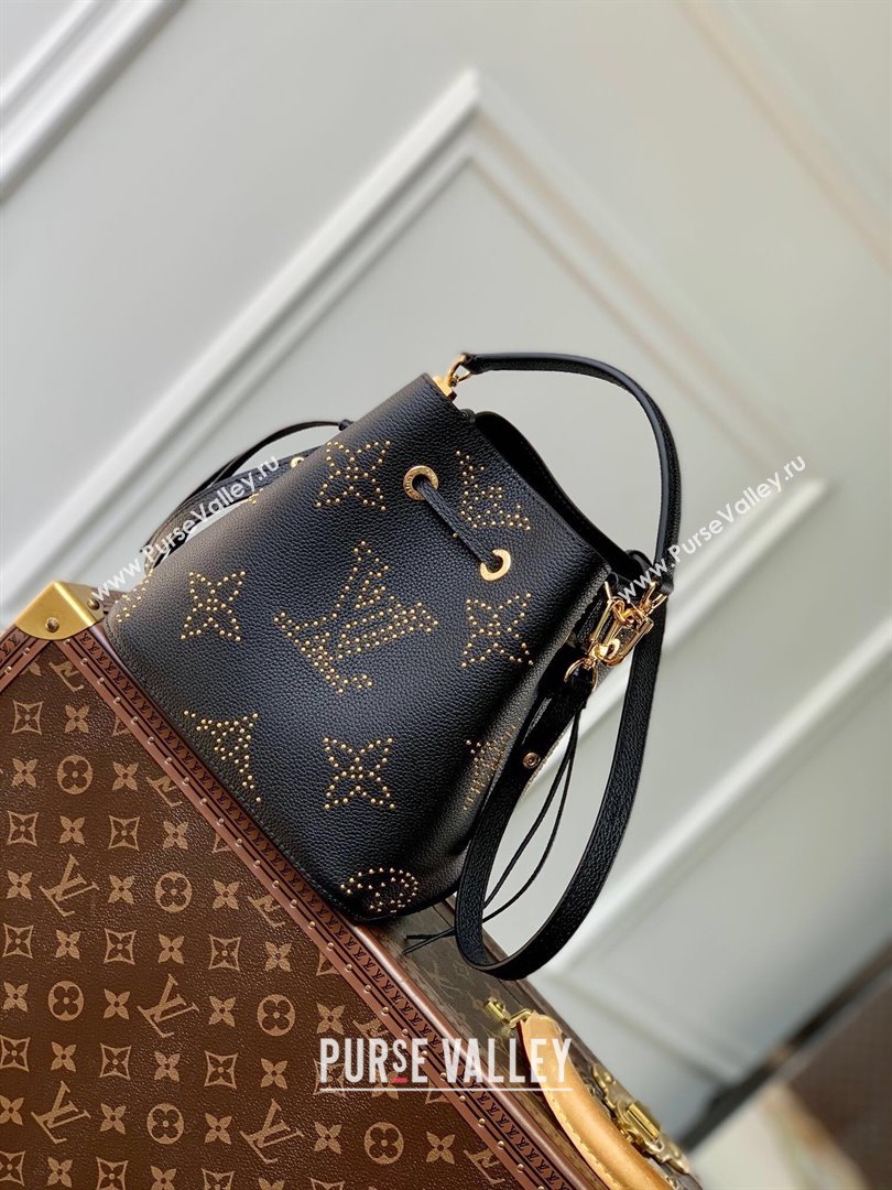 Louis Vuitton NeoNoe BB Bucket Bag in Black Monogram Empreinte Leather with Studs M46734 2023 (KI-231020088)