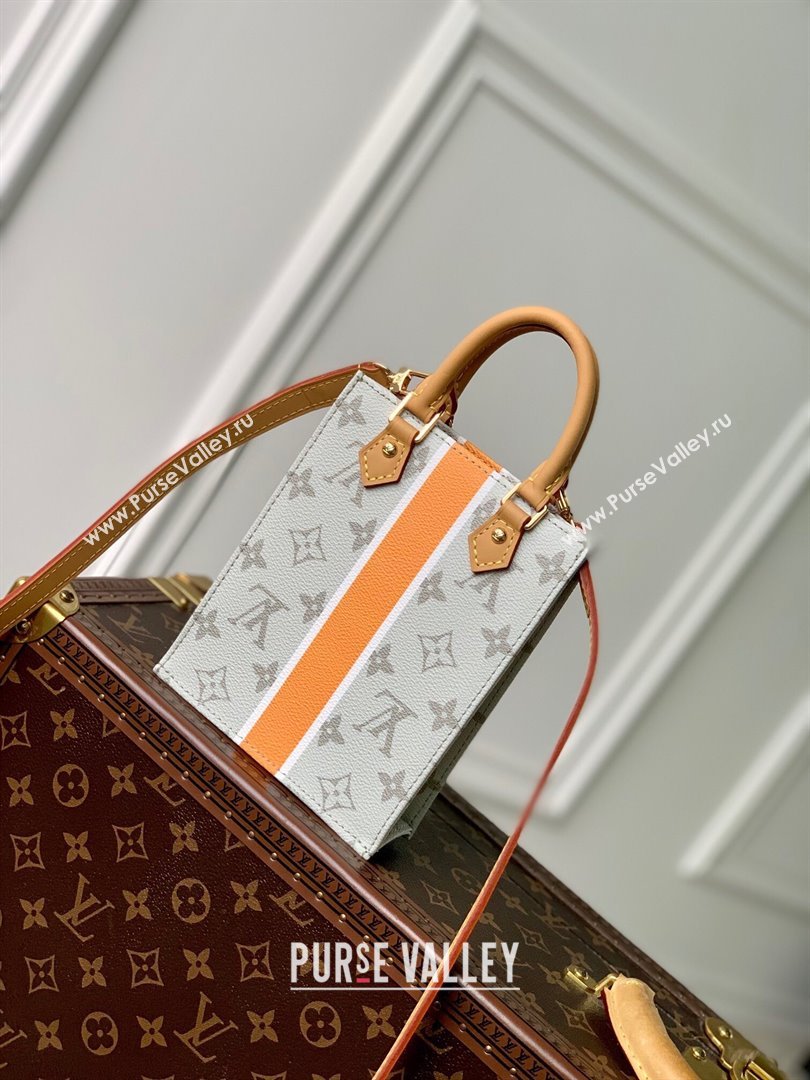 Louis Vuitton Petit Sac Plat Mini Tote Bag in Beige Monopaname Canvas M23615 2023 (KI-231020108)