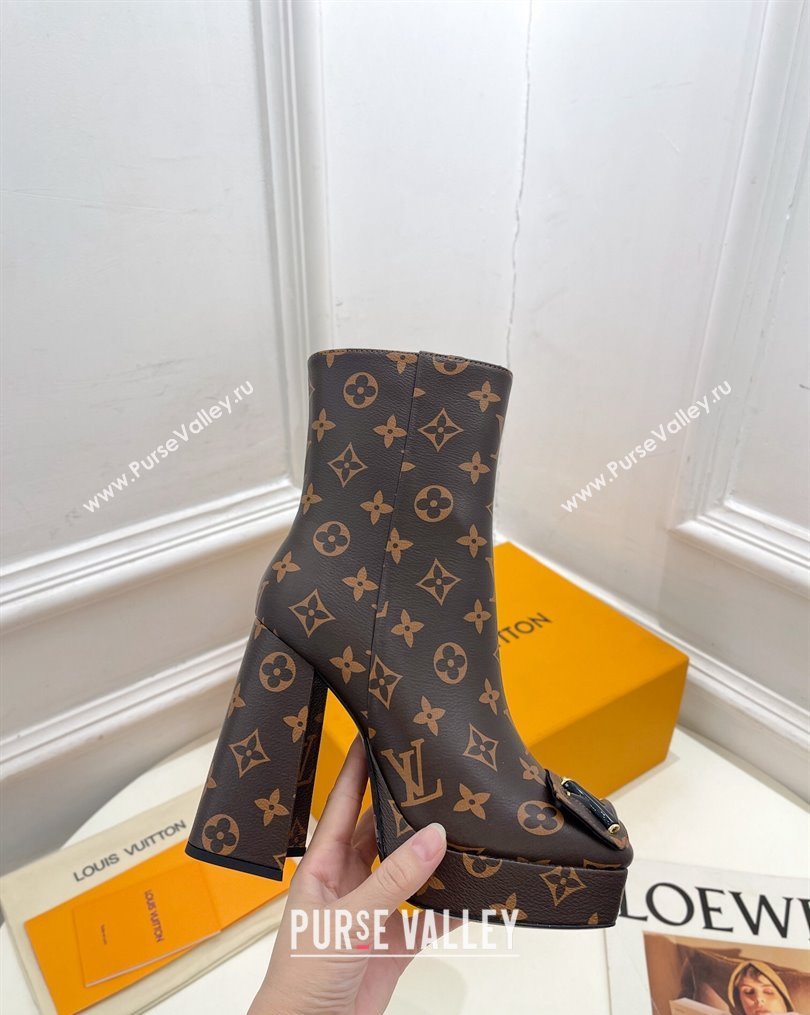 Louis Vuitton Shake Platform Ankle Boots 12cm in Monogram Canvas 2023 1ABUK6 (MD-231026007)