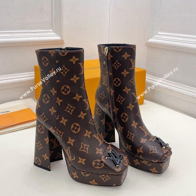 Louis Vuitton Shake Platform Ankle Boots 12cm in Monogram Canvas 2023 1ABUK6 (MD-231026007)